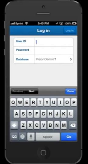 screenshot of Deltek Vision
